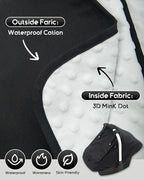 Waterproof Baby Car Seat Cover, Warm Carseat Cover for Cold Weather, Infant Car Seat Canopy with 2 Breathable Vents, 3D Mink 