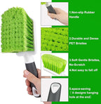 ITTAHO 2 Pack Car Wash Brush, Tire Brush for Cleaning Tires, Soft & Stiff Bristle Wheel Cleaner, Car Cleaning Supplies for Wh