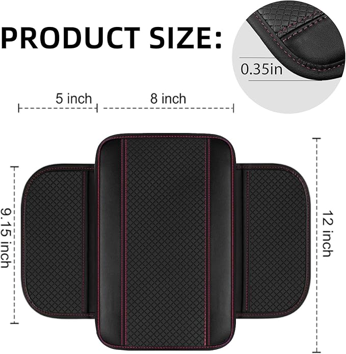 NBTEPEM 10 Pcs Car Floor Mats Full Set Car Accessories, Microfiber Leather Steering Wheel Covers 14.5-15 inch, Center Console Cover, Seat Belt Pads, Cup Coasters, Universal Interior Decor(Pink)