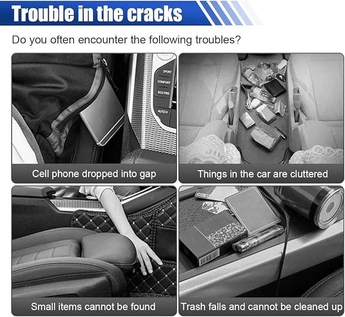 Car Cup Holder, Auto Front Seat Organizer, Multifunctional Cup Drink Holders with PU Leather Cover, Gap Filler Storage Box Coin Bucket Console Side Pocket Cell Mobile Phone Holder (Gray)
