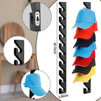 BBTO 3 Pack Wooden Hat Rack for Baseball Cap Wall Mount Hat Racks 30 Slot Vertical Baseball Cap Display Holder with 10 Hooks 