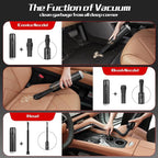 Chuboor 13000PA Powerful Car Vacuum Cleaner High Power Cordless Rechargeable, Handheld Vacuum, Portable Mini Vacuum with LED 