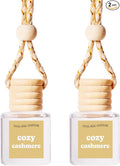 COOLGIRLCANDLES Cozy Cashmere Car Air Hanging Fragrance Oil Diffuser for Essential Oils, Long Lasting Car Diffuser Bottle