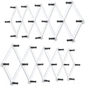 WEBI Accordion Wall Hanger,Wooden Expandable Coat Rack,Accordion Hat Rack for Wall for Hats,Caps,16 Peg Hooks,Black White,2 P