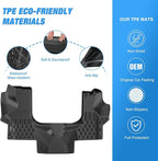 Nilight TPE Floor Mats for Chevy Express GMC Savana 1500 2500 3500 2015 2016 2017 2018 2019 2020 2021 2022 2023 2024 2025 All Weather Custom Fit Heavy Duty Floor Liners