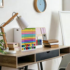 SONGWAY 12x12 Paper Storage Organizer - 15 Tier Desk File Organizer with Adjustable Shelves, Letter Mail Tray, 12x12 Stackabl