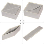 DIOMMELL Set of 4 Foldable Cloth Storage Box Closet Dresser Drawer Organizer Fabric Baskets Bins Containers Divider for Cloth