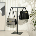 Purse Display Stand Jewelry Towers - 2 Pack Purse Stand Handbag Bag Display Black Tabletop Stainless Steel Hook Hanging Jewel