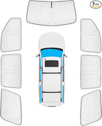 KMF 7pcs Thicken Sun Shades for Chevy Suburban 2015-2020 Accessories, Chevrolet Car Window Covers Sunshade for Windshield Side Rear, UV Block and Blackout Privacy for Camping Outdoor