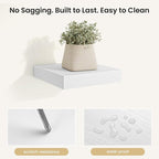 Fun Memories Rustic Floating Wall Shelves, Wall Mounted Wood Storage & Display Shelves for Bathroom, Bedroom, Living Room or 