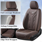Coverado Car Seat Covers Full Set, Car Seat Protectors Leather Seat Covers for Cars, Automotive Seat Covers Car Accessories U
