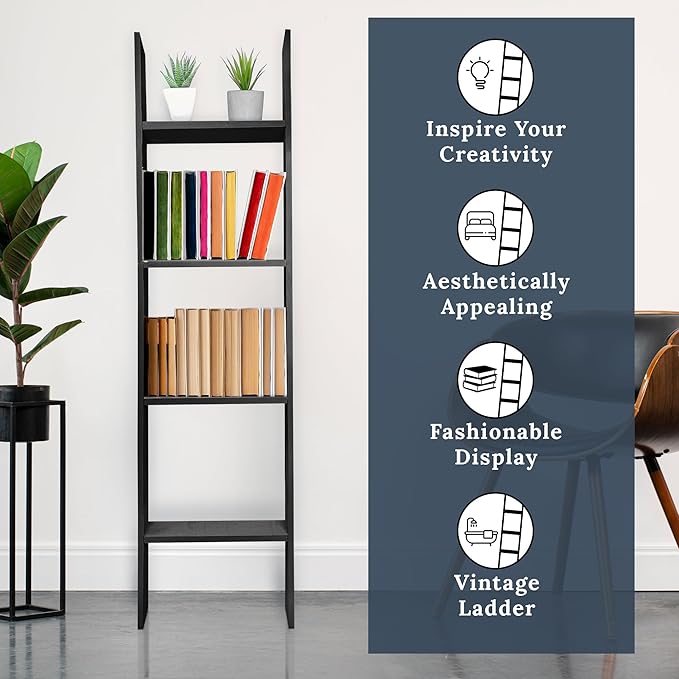 BARNWOODUSA Throw Blanket Ladder – Fully Assembled Reclaimed Wood – Rustic Decorative Ladder for Towels, Quilts, & More – Per