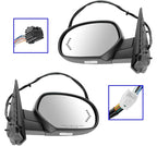 TRQ 2 Piece Driver and Passenger Side Mirror Assembly Set Electric Adjustment Heated Memory Chrome Compatible with 2007-2008 