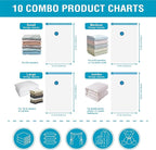 Cozy Essential Vacuum Storage Bags, 80% Compression Vacuum Seal Space Saver Plastic Packaging Bags for Clothes, Blankets, Pil