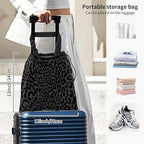 Car Trash Bag Large Hanging Can for Back of Seat, Cute Waterproof Car Garbage Bag for Vehicle, Travelling, Outdoor Luxury Black Leopard