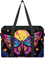 Reusable Grocery Bags Heavy Duty Shopping Bags Foldable Large Tote Bags with Long Handles & Hard Bottom