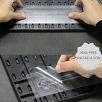MULSAME Pegboard Combination Kit, Wall Mounted Storage Set with 4 Pegboards & 14 Accessories Hanging, Black Peg Boards Organi