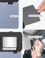 JOYTUTUS Sun Visor Extender for Cars, Sun Visor Extension Blocks UV, Visors Extender Attachment for Car Visor, Anti-Glare,Built-in Mirror