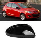 Compatible with Mazda2 /Mazda 3 2010-2013 Right Passenger Side Mirror Cap Cover, Door Rearview Side Mirror Cover Replacement for Mazda, Glossy Black