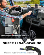 Tablet Holder for Car or Truck Seat Rail Mount Long 19.7" Gooseneck Arm Heavy Duty Car Floor Tablet Stand for iPad Pro 12.9 Air Mini, Samsung Galaxy Tab, iPhone, More 4-13" Phones & Tablets