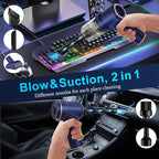 KMM Handheld Car Vacuum Cleaner, 9000Pa Vacuum Cleaner and Air Duster, 120W High Power Hand Held Vacuum with LED Light and Mu