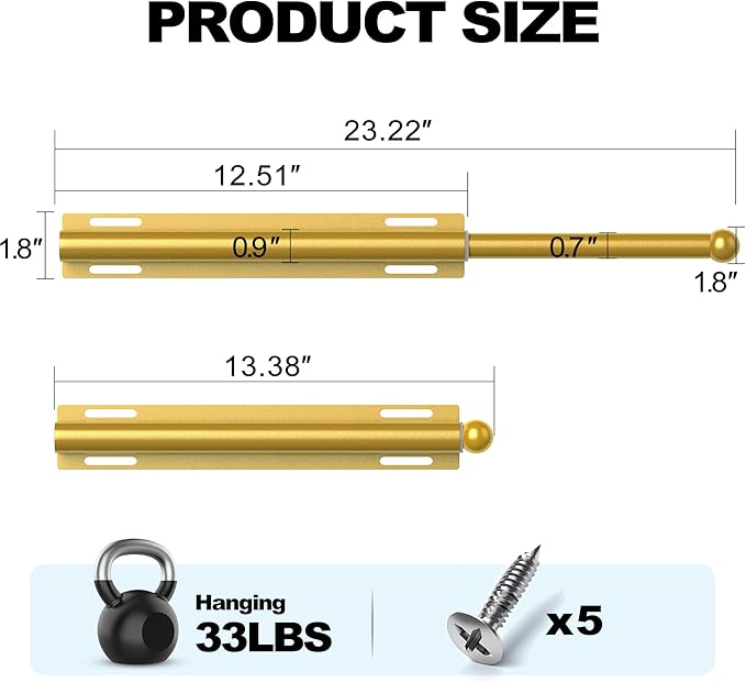 Valet Rod for Closet Retractable, 13.4"-23.2" Pull Out Clothes Hanger Rail, Heavy Duty Alloy Steel Side Mount Wardrobe Bar, A