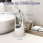 Dustproof Toothbrush Holders with Cover, Rotating Electric Toothbrush and Toothpaste Holder for Bathroom Countertop, 3 Slots 