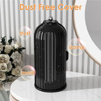 YOOLENS Makeup Brush Holder with Lid 360 Rotating Clear Dustproof Make Up Organizers for Vanity Bathroom Countertop, All Blac