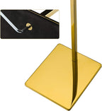 Gold Purse Display Stands - 2 Pack Adjustable Height Purse Display Stand - Metal Handbag Display Stand Set - Single L Hanging