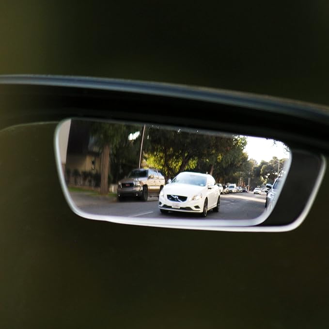 Safe View Wingman Blind Spot Mirrors – See More, Drive Safer – Real Convex Glass, Wide Angle Vision, Easy Peel & Stick, Durable Weatherproof Design