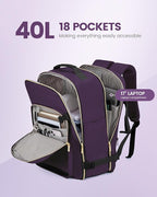 LOVEVOOK Travel Backpack for Women & Men 40L,Airline Approved Carry On Backpack Travel Essentials,TSA Carry on Luggage,Waterp