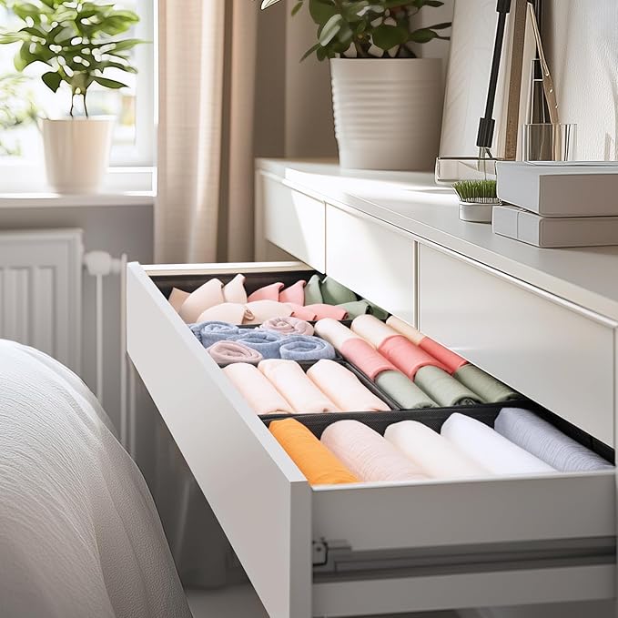 Criusia Drawer Organizer Clothes, 21 Pack Dresser Organizer for Baby Clothes, Underwear, Sock - Foldable Closet Organization 