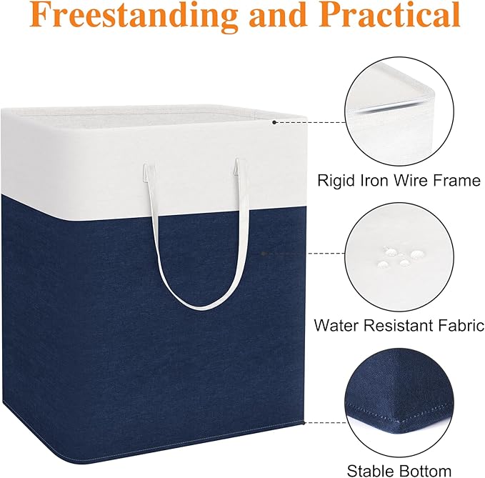 TasticTotes laundry basket 3-Pack, laundry hamper, Hamper with handles, collapsible laundry baskets, Waterproof dirty clothes