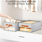 Homsorout Drawer Organizers and Storage - 6 Pack Foldable Pants Organizer with Clear Window & Handles, Fabric Closet Organize