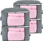 combocube 4 Pack Comforter Storage Bag and 3 Pack Clothes Storage Bins
