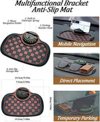 Multifunction Anti Slip Phone Mat for Car Multi Functional Dashboard Antislip Holder 360 Rotating Universal Dash Multifunctio