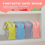 4 Pack Extra Large Mesh Toy Zipper Storage Bags(11.8 * 9.8 * 5.2in),Magnetic Tiles Block Sets Plush Toy Storage Organizer wit