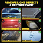 Carfidant Scratch and Swirl Remover - Car Scratch Remover for Vehicles Paint - Polishing Compound for Cars with Pad and Towel - Cutting and Buffing Compound for Paint Restorer