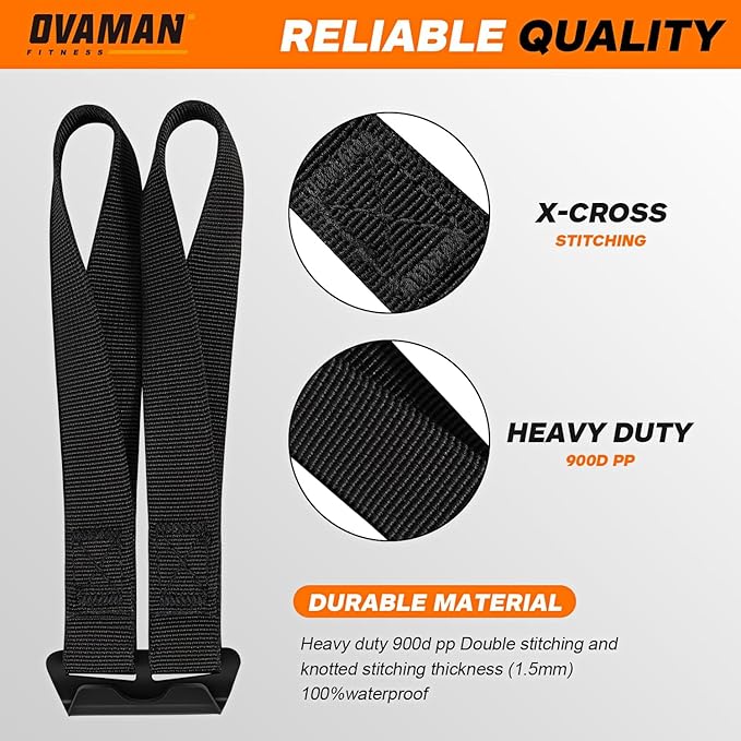 6 Rooftop Cargo Tie Down Hook Straps-Secure Any Car Roof Bag, Roof Rack Cargo Carrier,or Car Top Carrier,Durable and Solid, No Roof Rack Required, Compatible with Most Cars - Registered Patent (black)
