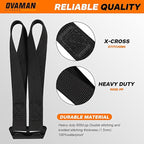 6 Rooftop Cargo Tie Down Hook Straps-Secure Any Car Roof Bag, Roof Rack Cargo Carrier,or Car Top Carrier,Durable and Solid, No Roof Rack Required, Compatible with Most Cars - Registered Patent (black)