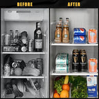 2 Pack Soda Can Organizer & 2 Pack Skinny Can Organizer for Refrigerator