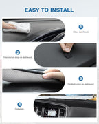 FIILINES Dash Cover for Dodge Charger 2011–2023, Dashboard Cover Mat for Charger Accessories Sunshade Nonslip Mesh Protector 