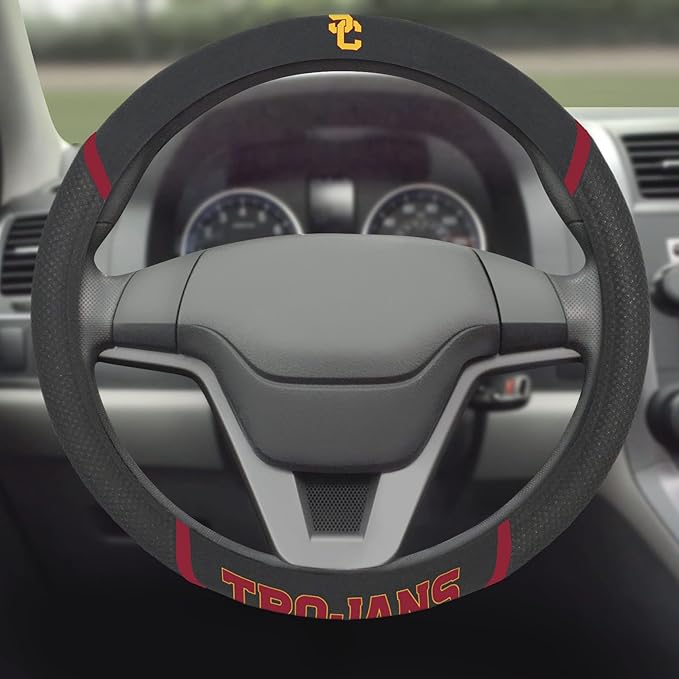 FANMATS NCAA Unisex-Adult Embroidered Steering Wheel Cover