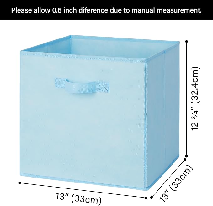 GRANNY SAYS 13 Inch Cube Storage Bins, Colorful Cube Storage Organizer, Fabric Storage Bins, Storage Cubes for Shelves, Close