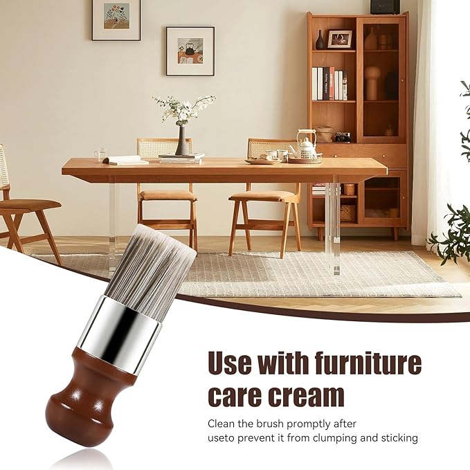 LUXGROVE® Leather & Furniture Polishperfect Brush, Salve Brush for Furniture, Leather & Wood Care Cleaning Brush with Comfort
