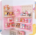 HGYZE Peg Boards for Wall with Shelf & Hooks, No Punching Craft Storage, Small Pegboard Ledges Organizer for Hanging Keychain