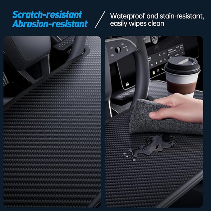 JFX Steering Wheel Tray, Car Food Tray, Car Desk for Laptop, Multipurpose Car Table for Eating & Work, Adjustable Car Tray for Laptop, Eating Food, Writing – Universal Fit for Most Vehicles
