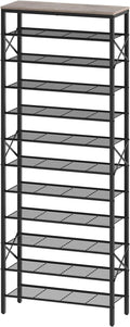 YATINEY 12 Tier Shoe Rack, Large Capacity Shoe Storage Organizer Holds 48 Pairs, Sturdy and Stable, for Entryway, Hallway, Cl