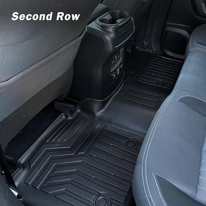 KUST Floor Mats for 2014-2021 Toyota Tundra Double Cab/Crew Max Cab, All Weather TPE Rubber Floor Liners for Tundra Accessories Front Rear 2 Row High Side