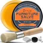 Furniture Salve with Beeswax & Orange Oil for Leather, Wood, Vinyl – 3-in-1 Polisher, Conditioner & Restorer for Couches, Tab